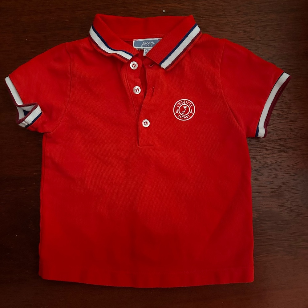 Jacadi baby boy short sleeve polo shirt 24 months
